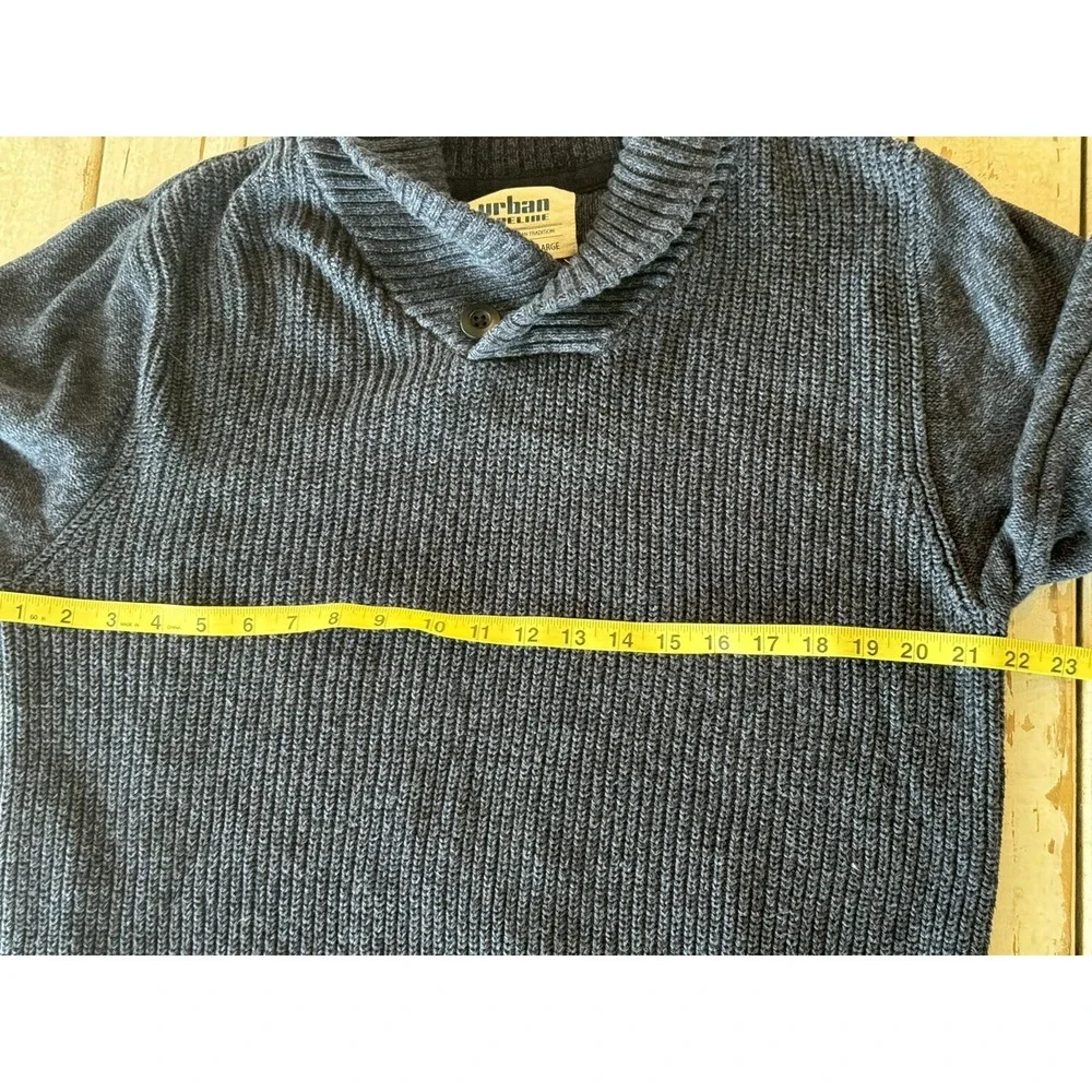 URBAN PIPELINE Sweater Pullover  BLUE Long Sleeve Knit Cowl Neck Men's Size XL
